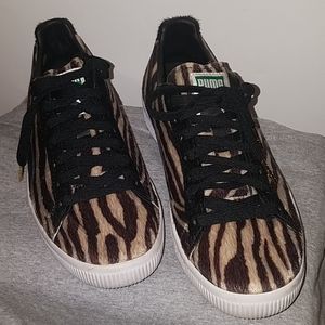Puma Clydes Zebra Print